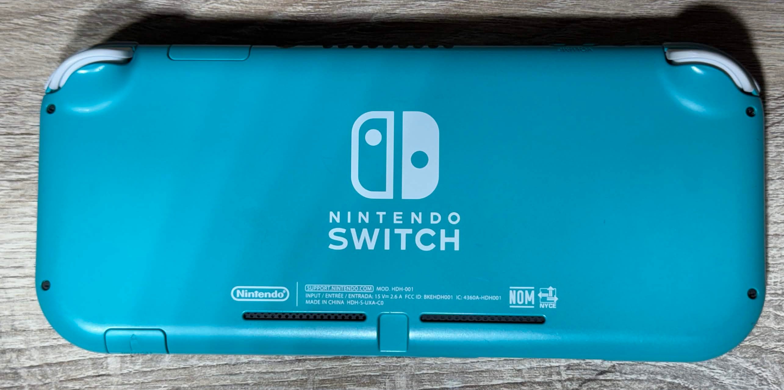Back of Switch Lite console